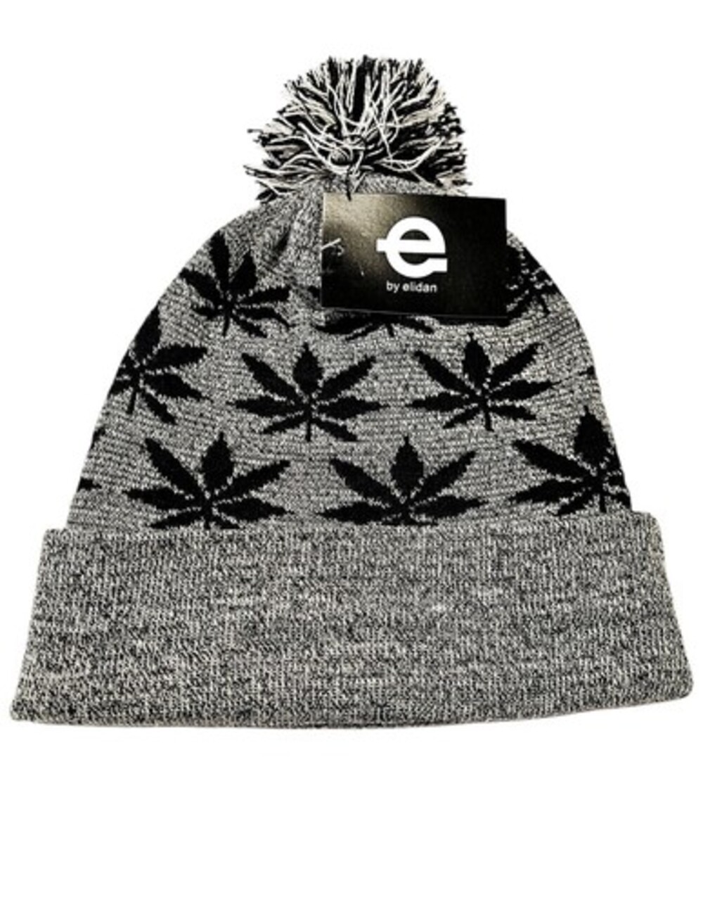 E by Elidan Beanie Gray/Black Winter Hat OSFA Cap NWT